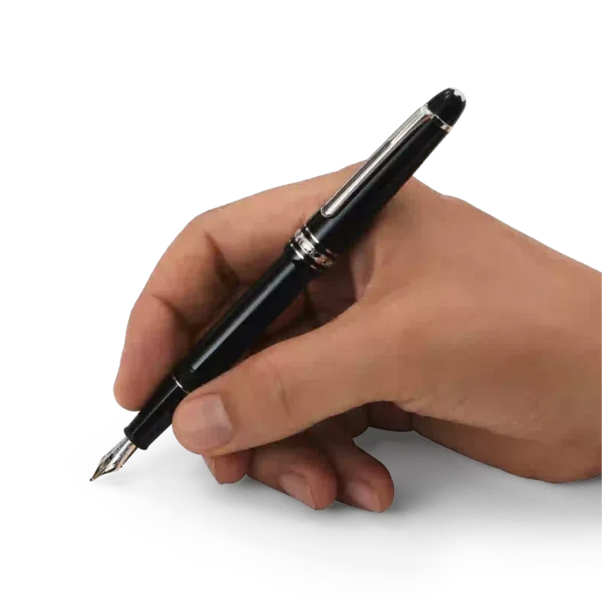 Penna stilografica Meisterstück Classique placcata platino (F)