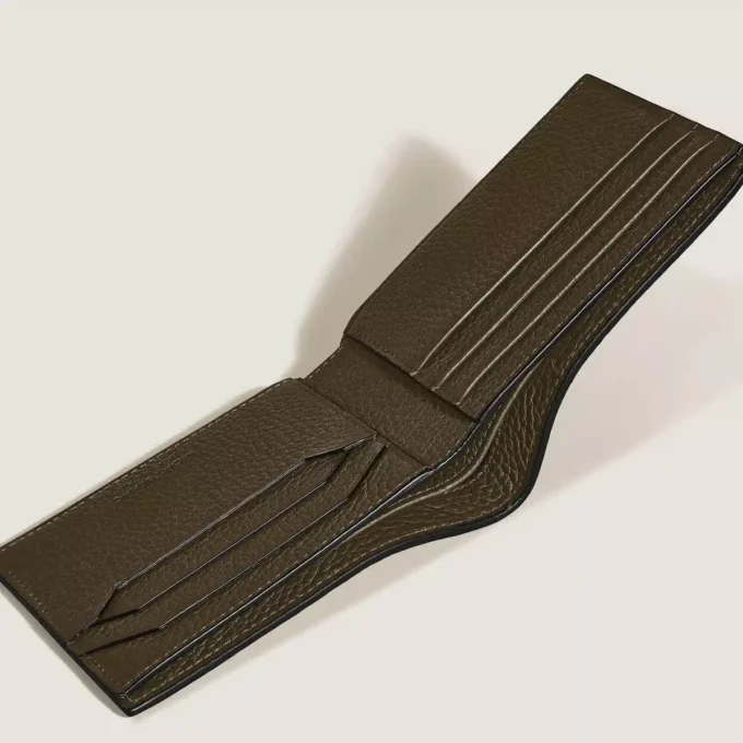 Portafoglio in pelle martellata 6cc