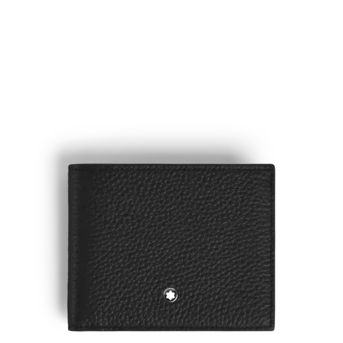 Portafoglio in pelle martellata con 4 scomparti per monete