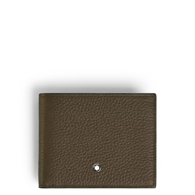 Portafoglio in pelle martellata con 4 scomparti per monete
