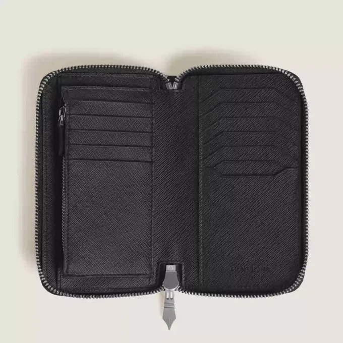 Portafoglio medio Sartorial 12cc con zip