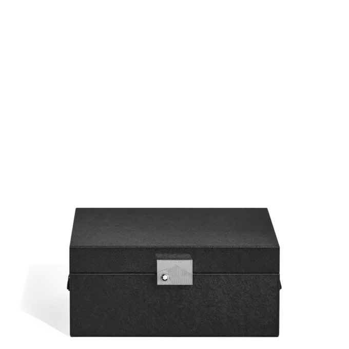 Scatola da collezione per orologi in pelle nera