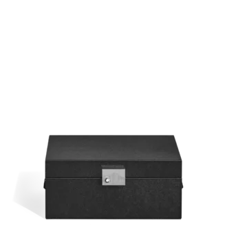 Scatola da collezione per strumenti da scrittura in pelle nera