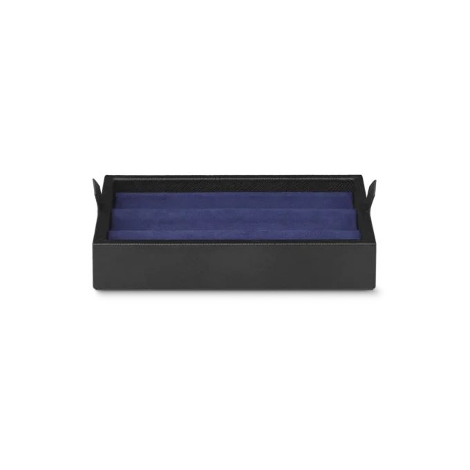 Scatola da scrivania in pelle per tre strumenti di scrittura e un calamaio