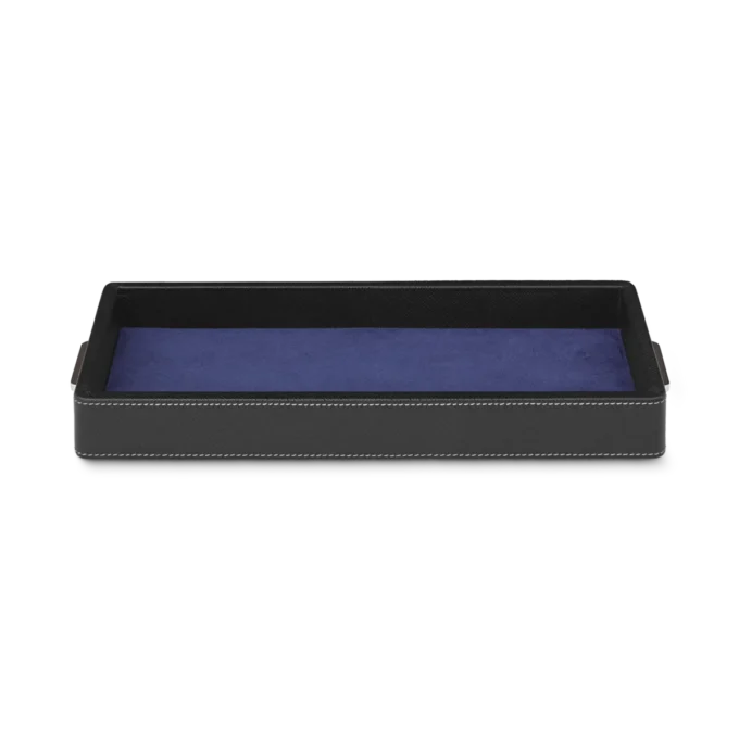 Scatola da scrivania in pelle per tre strumenti di scrittura e un calamaio