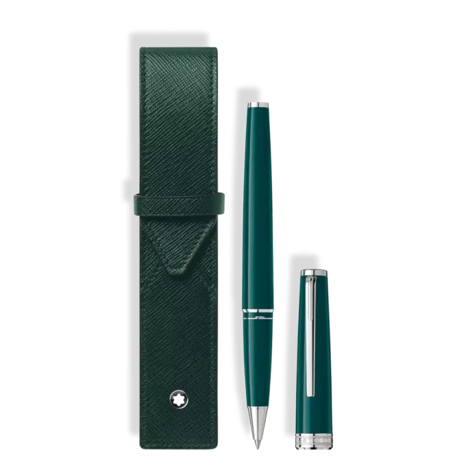 Set con roller PIX Deep Green e busta Montblanc 1-Pen Pouch