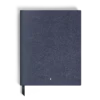 Taccuino grande, pelle Saffiano, blu – pagine a righe