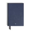 Taccuino medio, pelle Saffiano, blu – pagine a righe